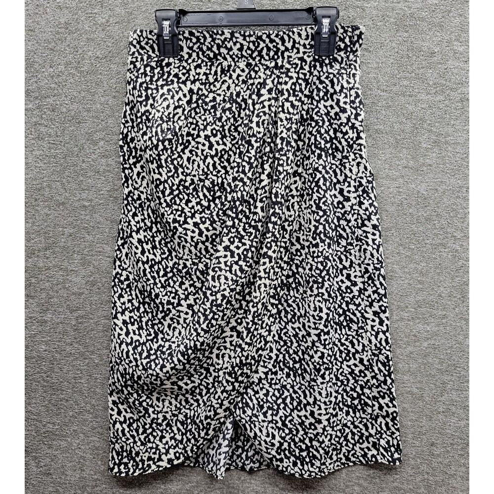 Lucy Paris Skirt Women's XS Black White Claire Gathered Knee Length NWT